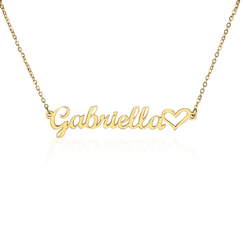 Classic Heart Style Name Necklace